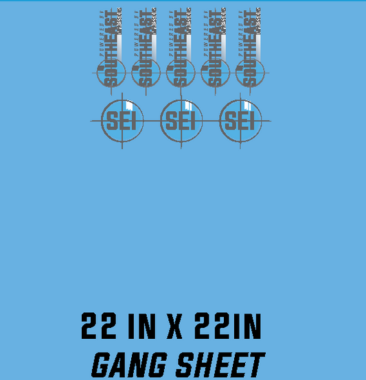 A. 22 IN X 22 IN   GANG SHEET