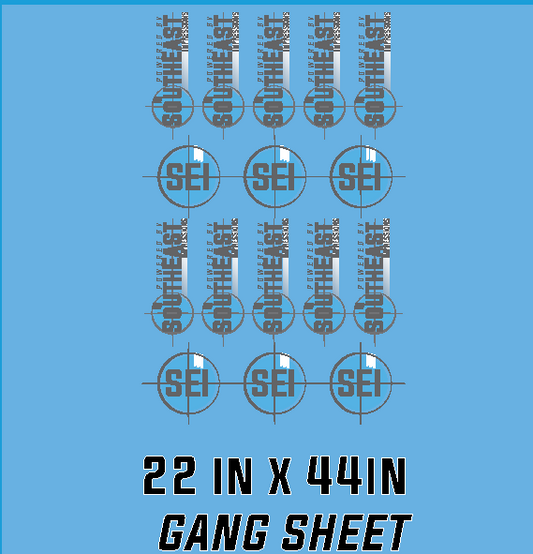 B. 22 IN X 44 IN   GANG SHEET
